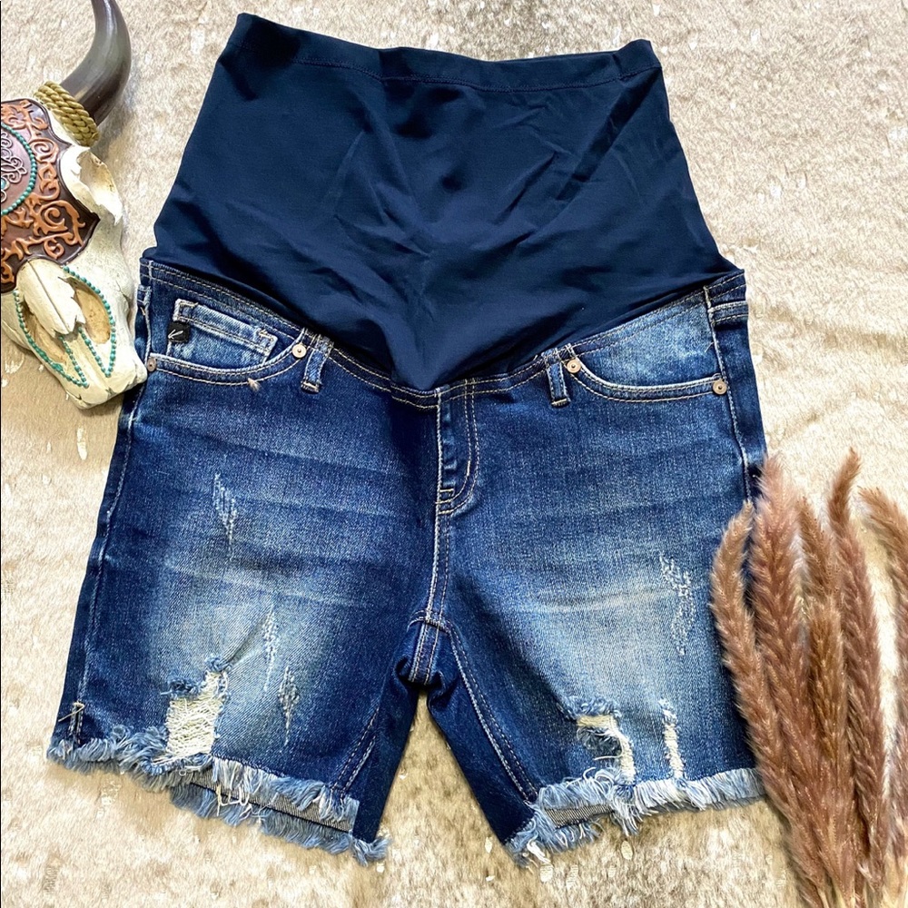Maternity Kan Can Jean Shorts 5/26